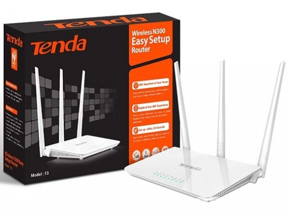 Tenda Genuine F3 300mbps 3 Antennas Router